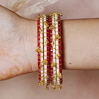 Lightweight Ghungroo Style Acrylic Kada for Women (Pack of 4)