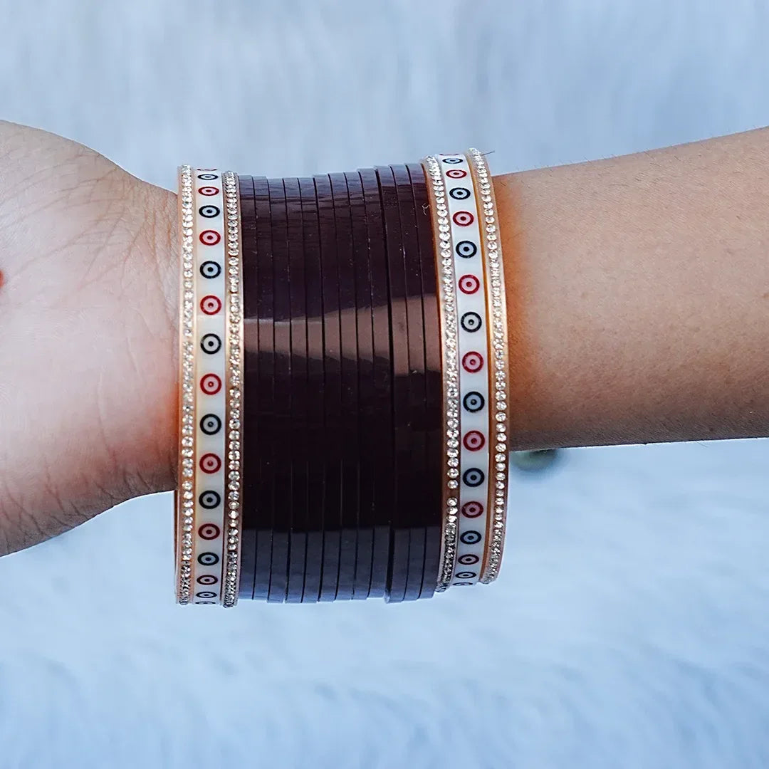 Premium Mini Wedding Chooda Bangles Set for Women (Both Hand) - The Golden Cascade