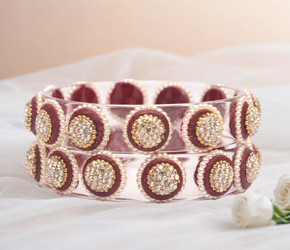 Stylish Transparent Glass Kada for Women & Girls – (Pack of 2)