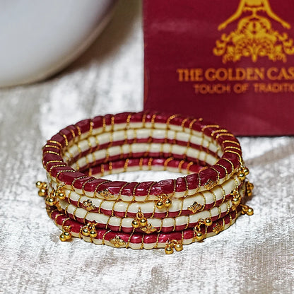 Lightweight Ghungroo Style Acrylic Kada for Women (Pack of 4)