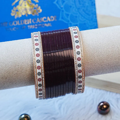 Premium Mini Wedding Chooda Bangles Set for Women (Both Hand) - The Golden Cascade