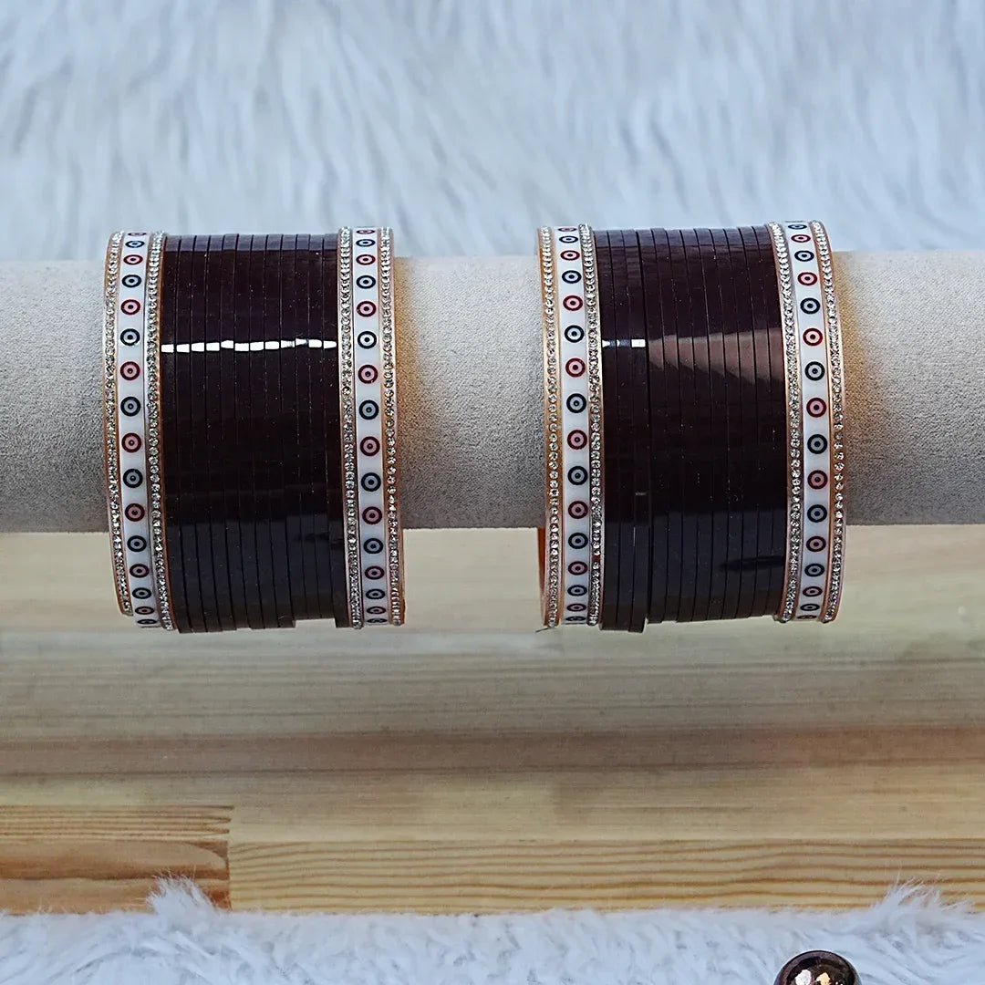 Premium Mini Wedding Chooda Bangles Set for Women (Both Hand) - The Golden Cascade