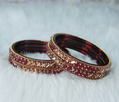 Multiple Color Glass Bangles for Women & Ladies (Pack of 4 Glass kada)