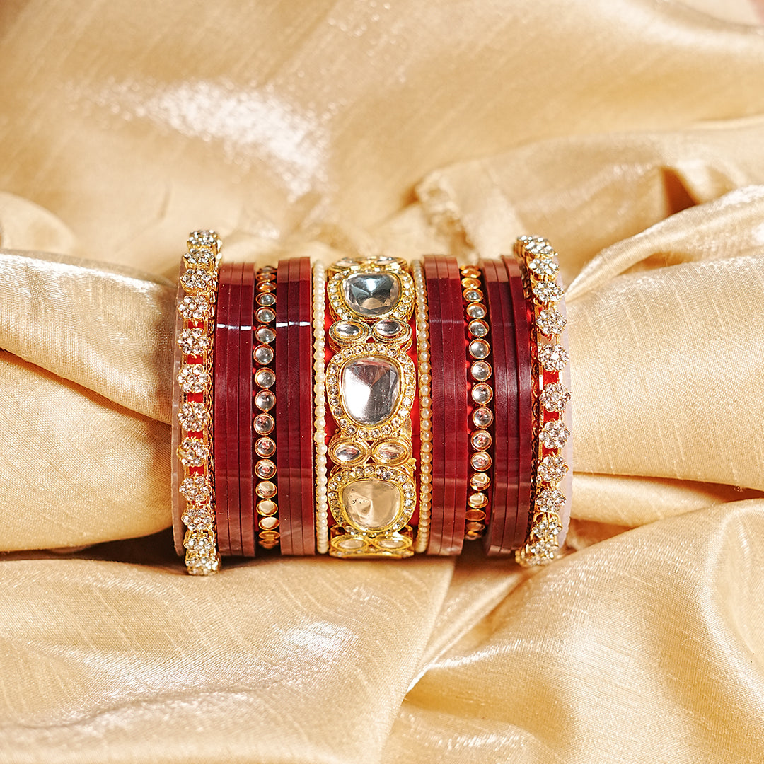 Traditional Indian Bridal Chura Set for Women (Both Hands)