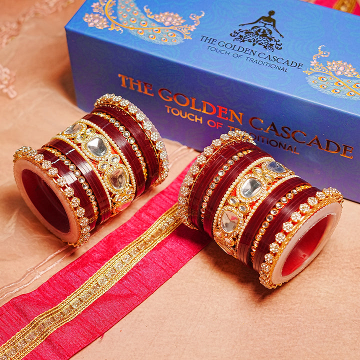 Traditional Indian Bridal Chura Set for Women (Both Hands)