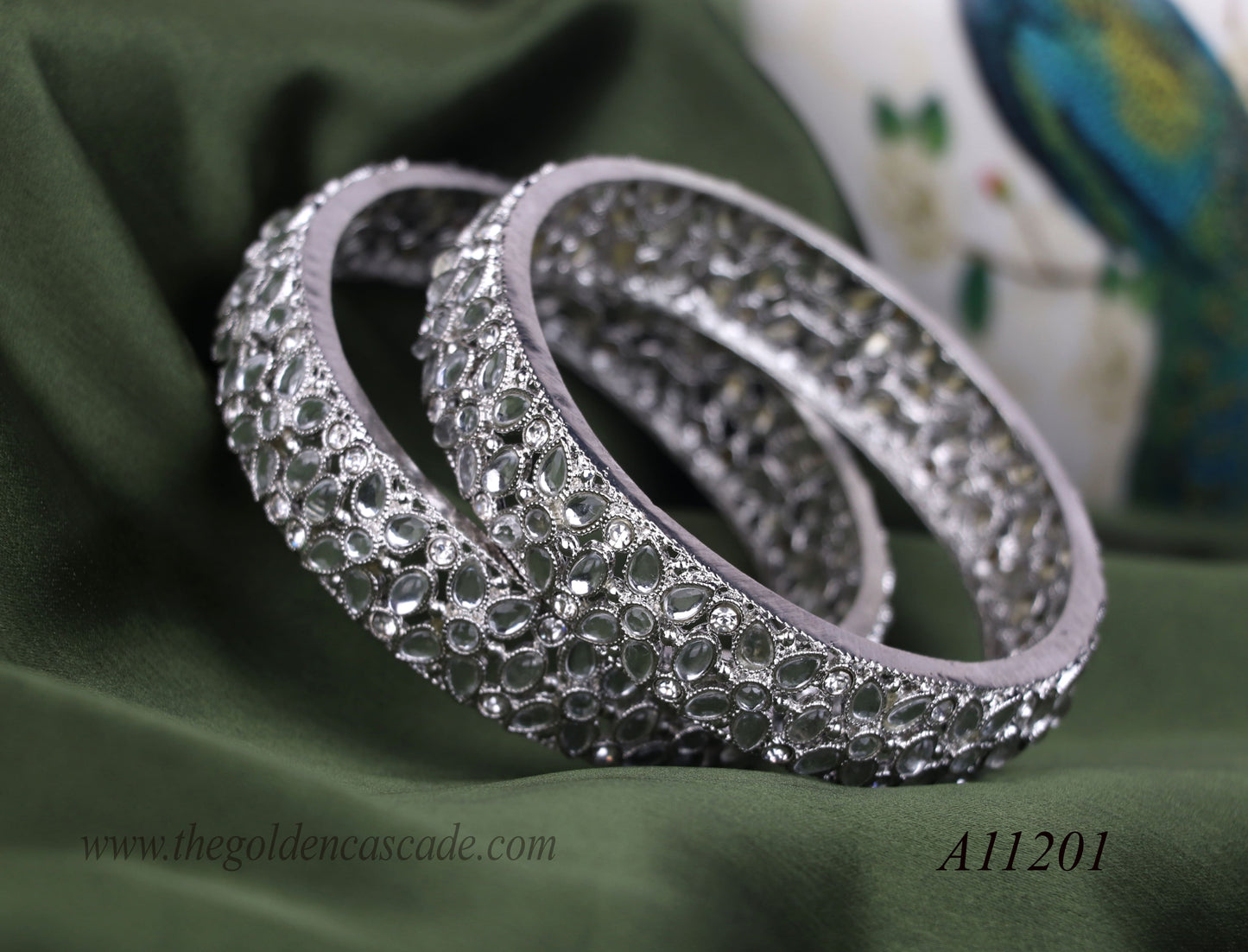 Premium Silver Metal Kada for Women (Pack of 2)