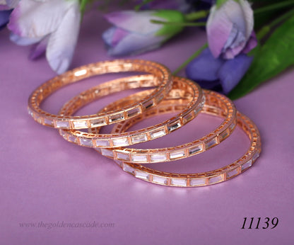 Premium Designer Stone Studded Kada for Women (Pack of 4)