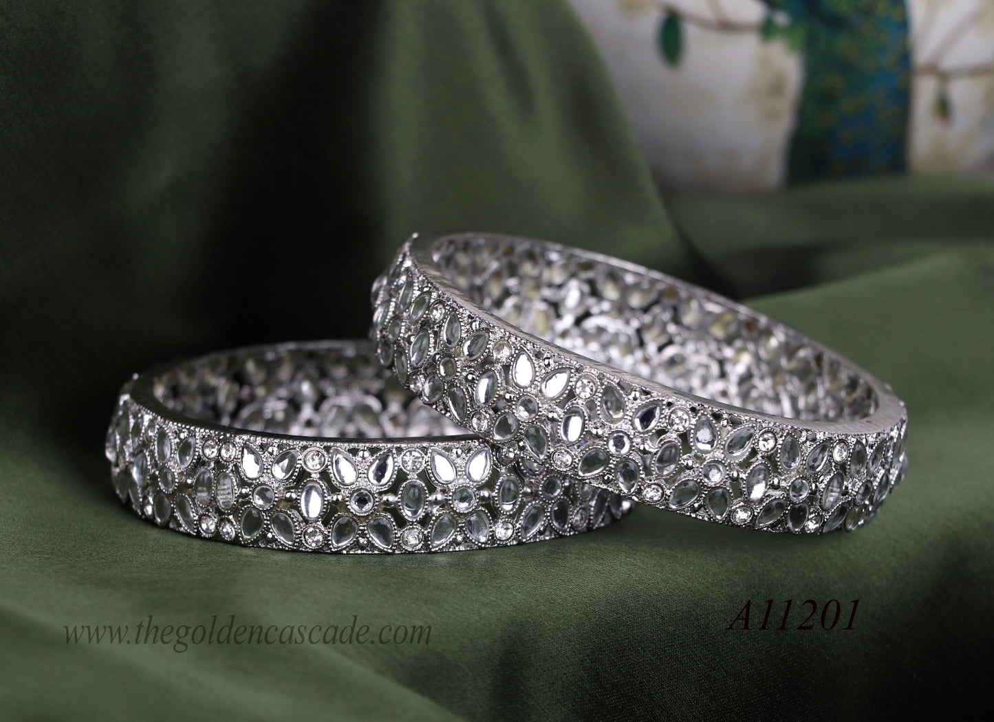 Premium Silver Metal Kada for Women (Pack of 2)