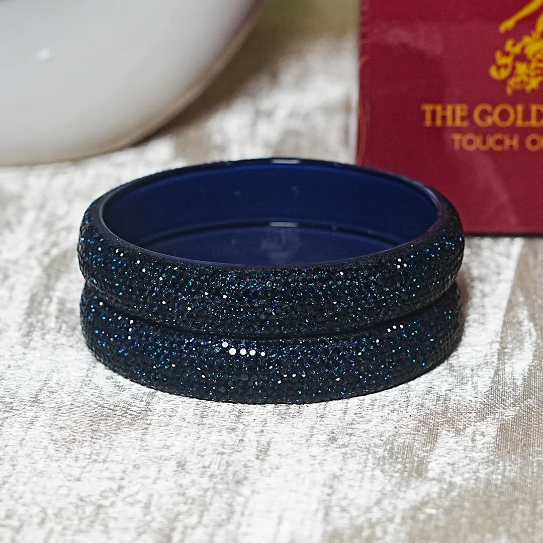 Luxury Glitter Glass Kada Bangles for Women & Girls (Pack of 2)