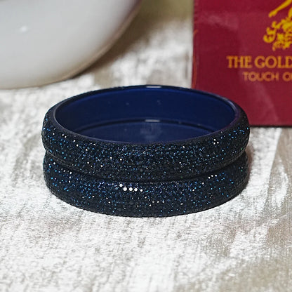 Luxury Glitter Glass Kada Bangles for Women & Girls (Pack of 2)