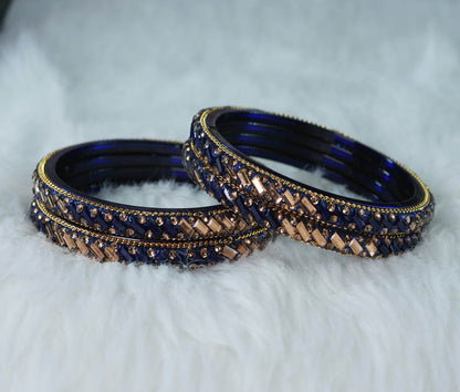 Multiple Color Glass Bangles for Women & Ladies (Pack of 4 Glass kada)