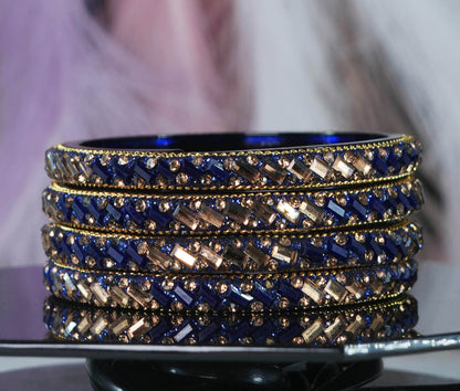 Multiple Color Glass Bangles for Women & Ladies (Pack of 4 Glass kada)