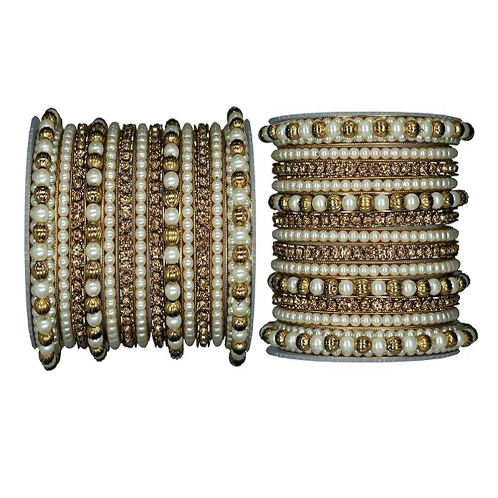 Traditional & Stylish Pearl Bangle Set for Women | Wedding, Festive & Party Wear