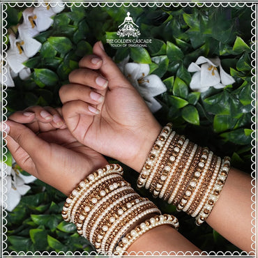 Traditional & Stylish Pearl Bangle Set for Women | Wedding, Festive & Party Wear
