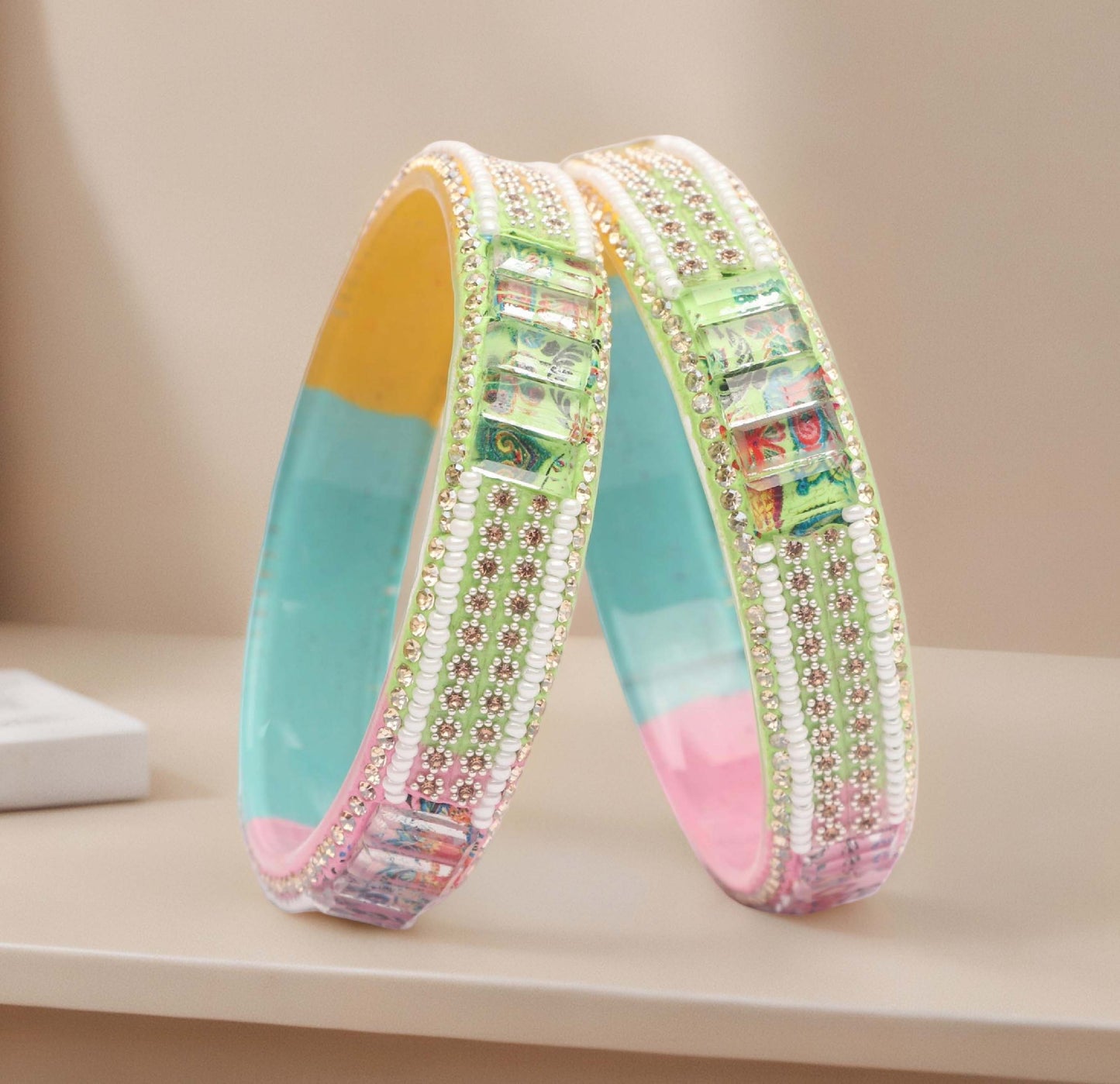 Women’s Glass Kada Bangles (Pack of 2)