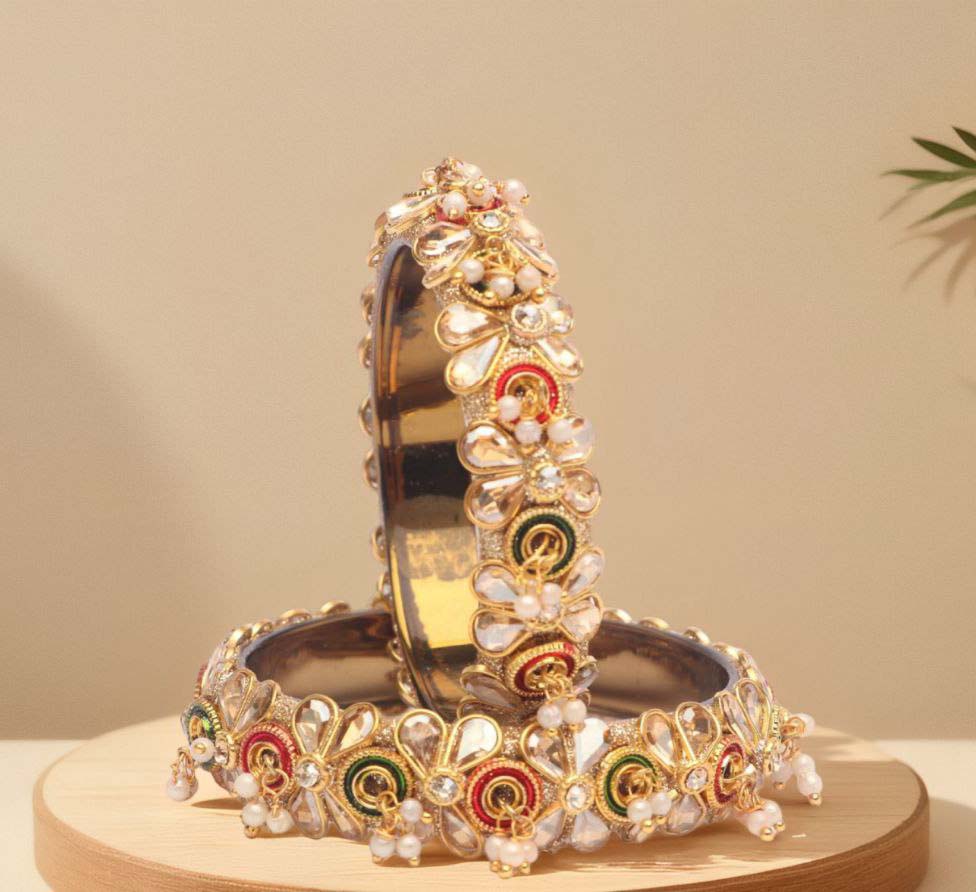 Premium Multicolor Glass Kada for Women (Pack of 2)