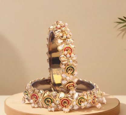 Premium Multicolor Glass Kada for Women (Pack of 2)