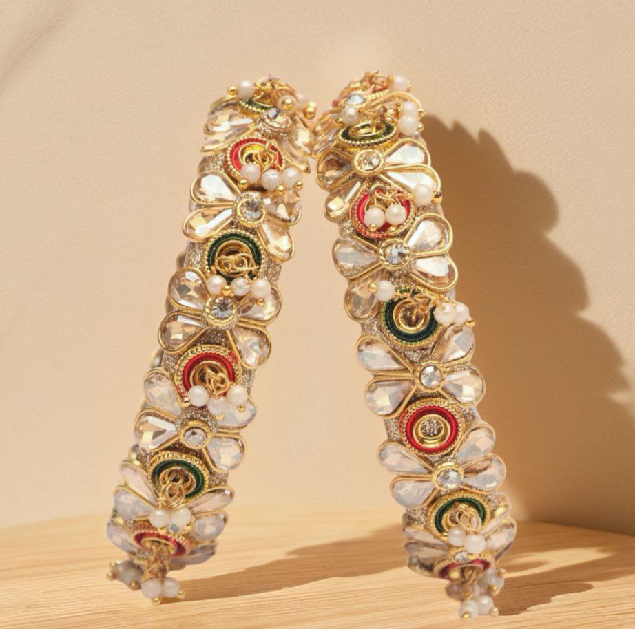 Premium Multicolor Glass Kada for Women (Pack of 2)