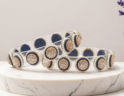 Stylish Transparent Glass Kada for Women & Girls – (Pack of 2)