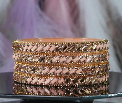 Multiple Color Glass Bangles for Women & Ladies (Pack of 4 Glass kada)