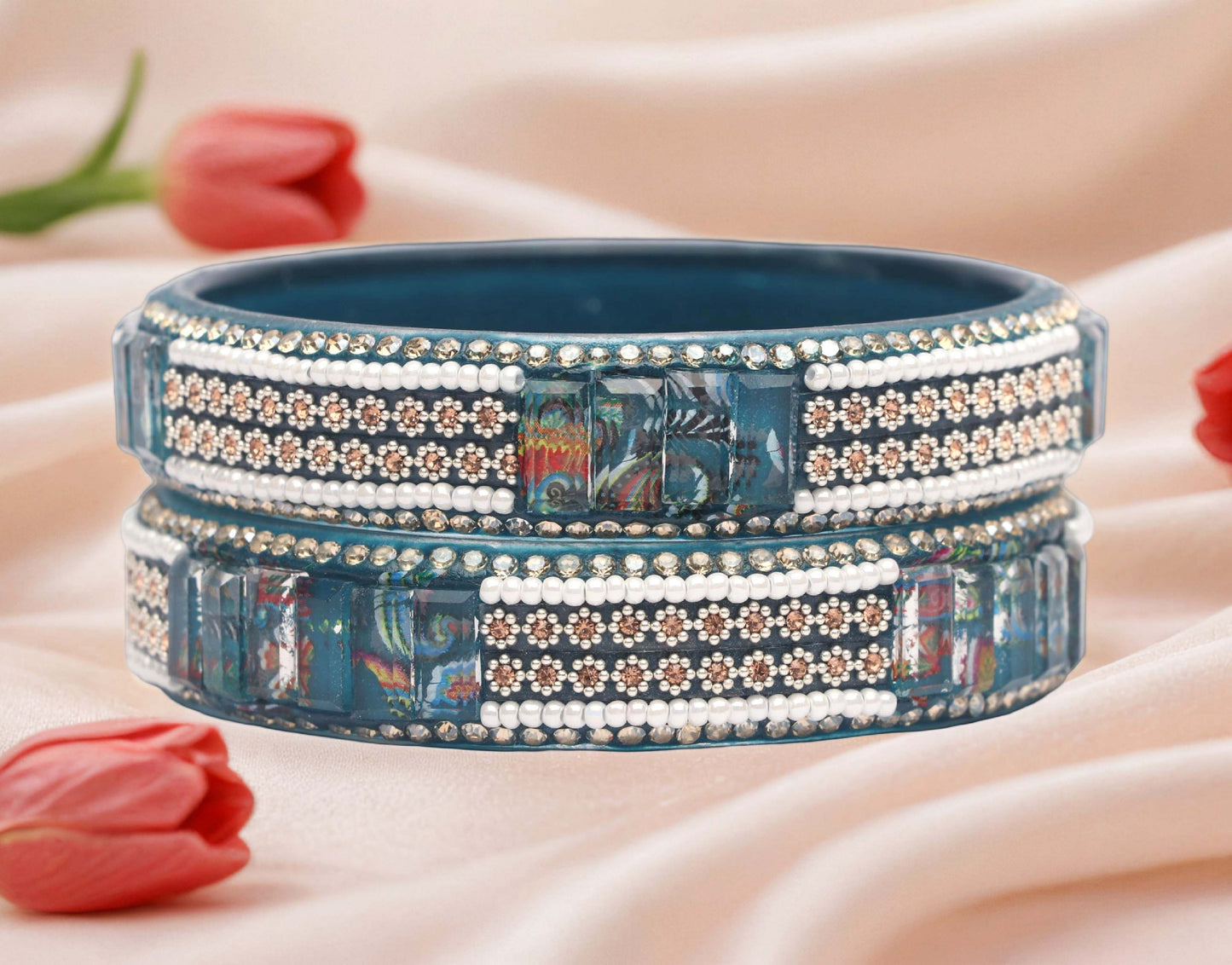 Women’s Glass Kada Bangles (Pack of 2)