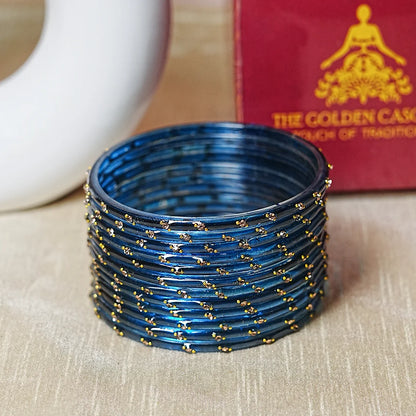 Traditional Lightweight Glass Bangles for Women (Pack of 12)