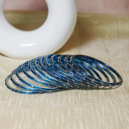 Traditional Lightweight Glass Bangles for Women (Pack of 12)