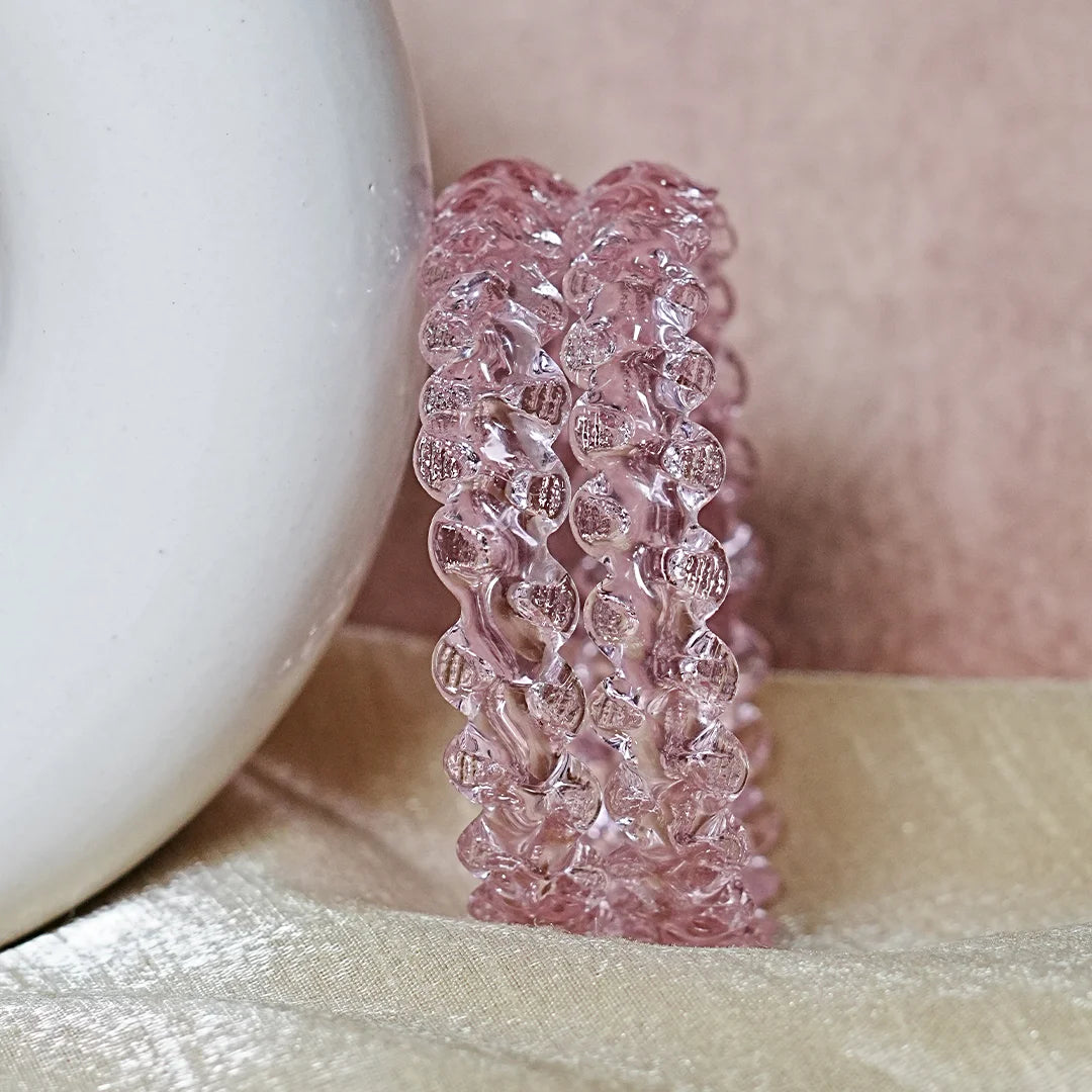 Unique Design "Sitara Glass Kada" Bangles with Glossy Finish for Women & Girls (Pack of 2)