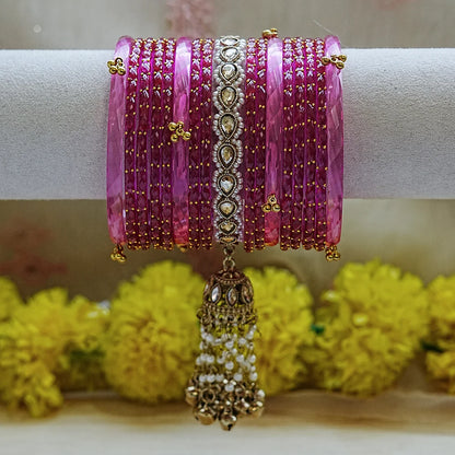 Traditional Glass Bangles Set for Women (Both Hand)