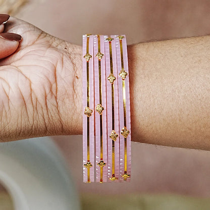 Premium Lightweight Acrylic Kada Bangles for Women (Pack of 4)