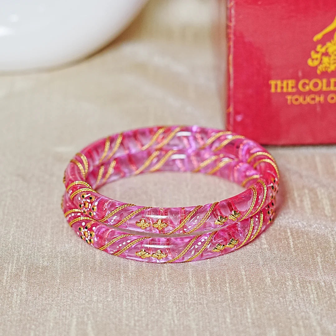 Trendy Lightweight Acrylic Kada Bangle for Women & Girls (Pack of 2)