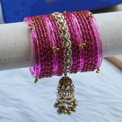 Traditional Glass Bangles Set for Women (Both Hand)