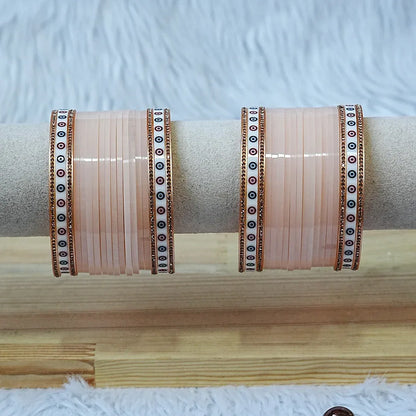 Premium Mini Wedding Chooda Bangles Set for Women (Both Hand) - The Golden Cascade