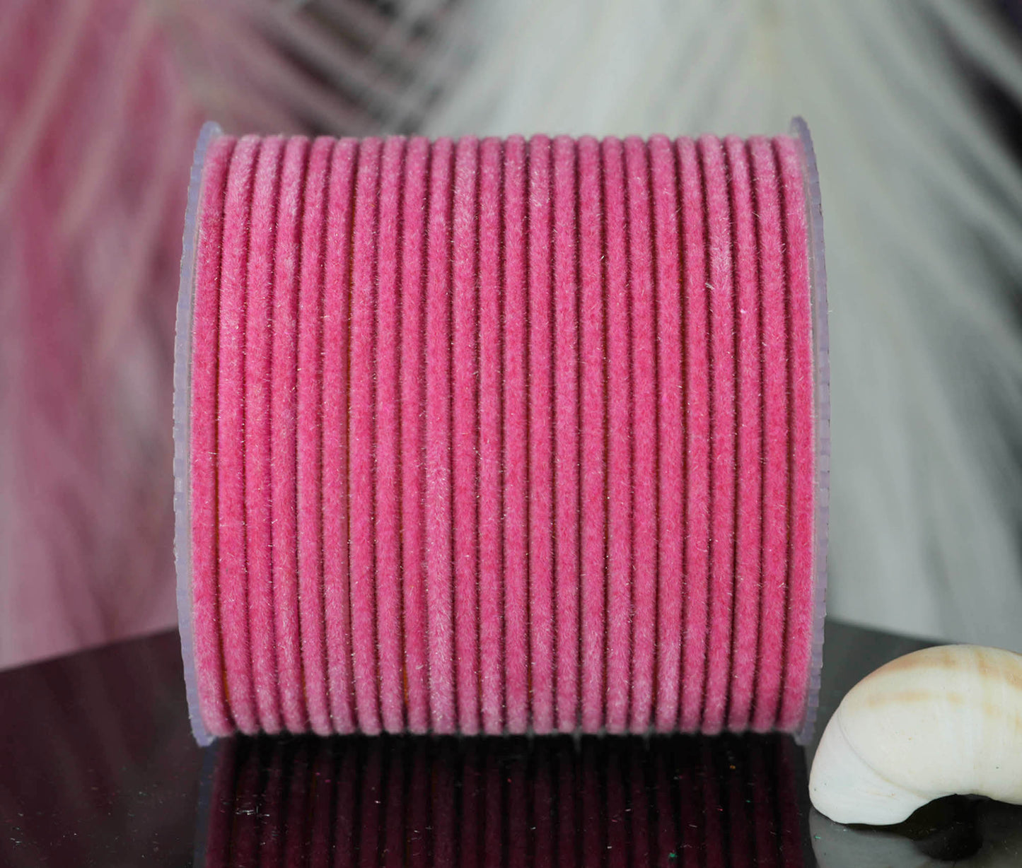 Pink Velvet Metal Bangles for Women & Girls (Pack of 24)