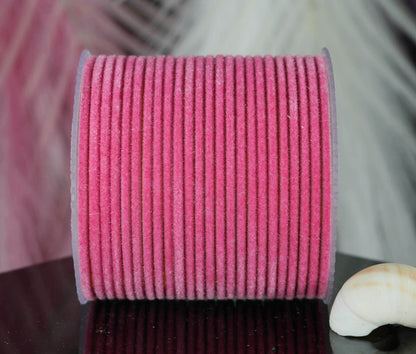 Pink Velvet Metal Bangles for Women & Girls (Pack of 24)