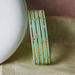 Premium Lightweight Acrylic Kada Bangles for Women (Pack of 4)