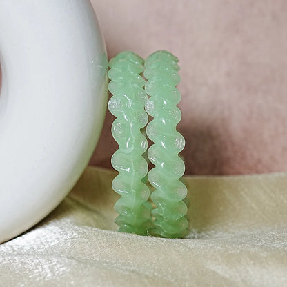 Unique Design "Sitara Glass Kada" Bangles with Glossy Finish for Women & Girls (Pack of 2)