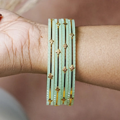 Premium Lightweight Acrylic Kada Bangles for Women (Pack of 4)