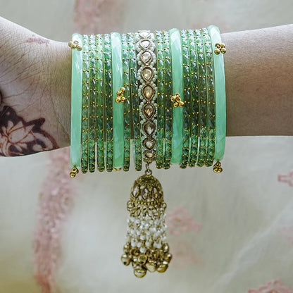 Traditional Glass Bangles Set for Women (Both Hand)