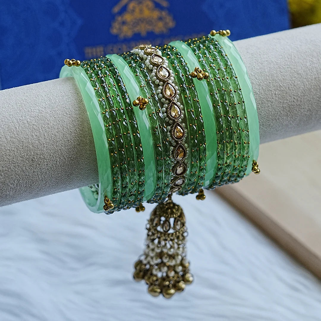 Traditional Glass Bangles Set for Women (Both Hand)