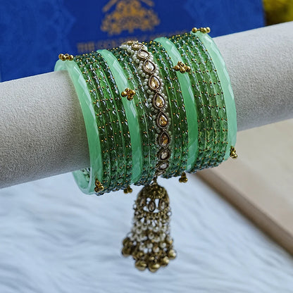 Traditional Glass Bangles Set for Women (Both Hand)