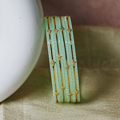 Premium Lightweight Acrylic Kada Bangles for Women (Pack of 4)