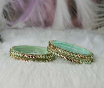 Multiple Color Glass Bangles for Women & Ladies (Pack of 4 Glass kada)
