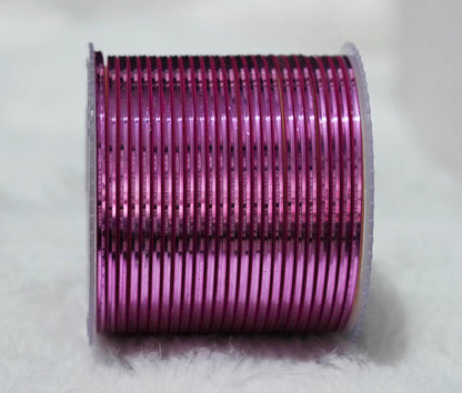 Pyazi Color Glossy Metal Bangle for Women & Girls (Pack of 24)