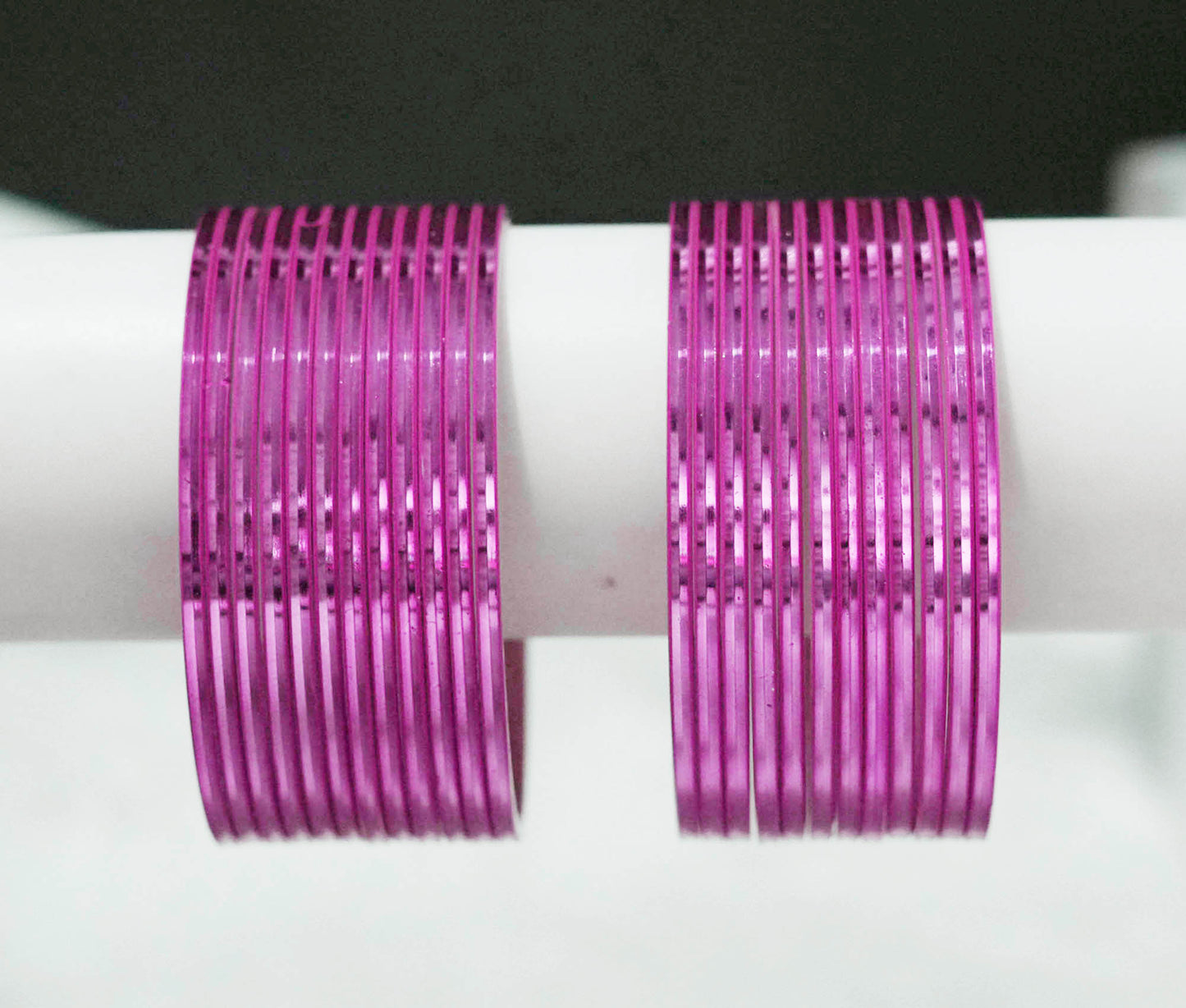 Pyazi Color Glossy Metal Bangle for Women & Girls (Pack of 24)