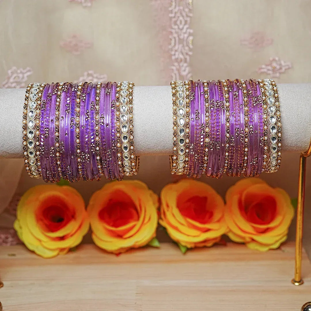 Indian Traditional Glass Bangles Set for Women (Both Hand)