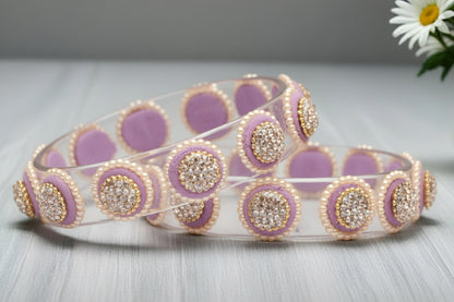 Stylish Transparent Glass Kada for Women & Girls – (Pack of 2)