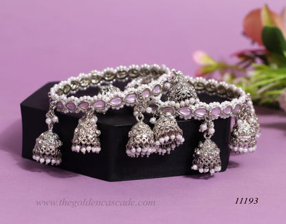 Traditional Jhumki Latkan Metal Kada for Women (Pack of 2)