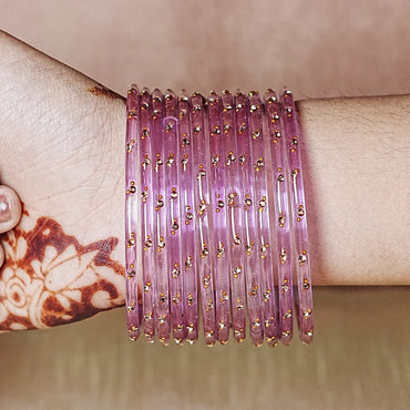 Traditional Lightweight Glass Bangles for Women (Pack of 12)