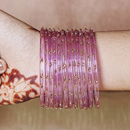 Traditional Lightweight Glass Bangles for Women (Pack of 12)